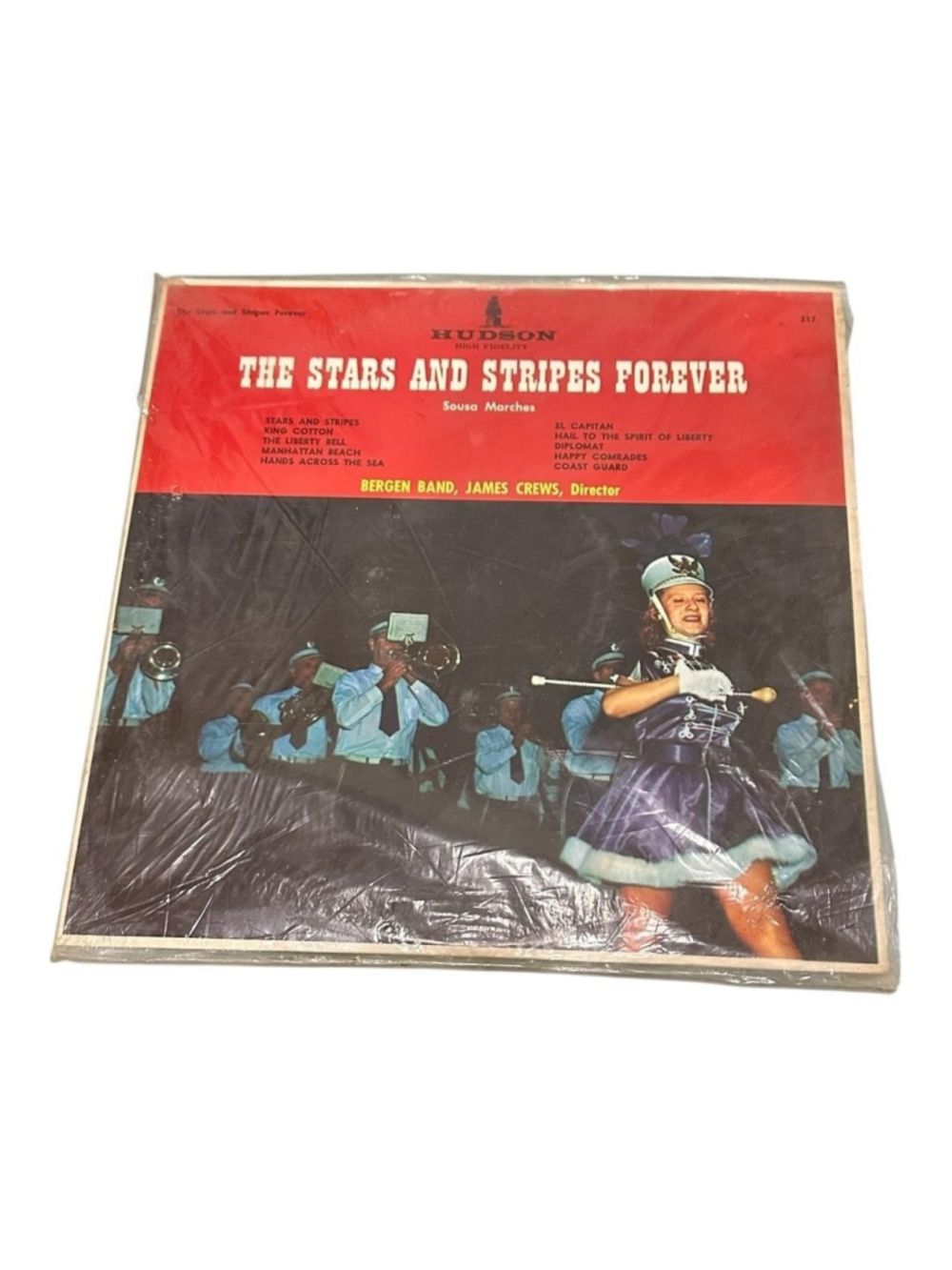 Vintage Bergen Band Vinyl LP Stars And Stripes Forever Sousa Hudson Black USA